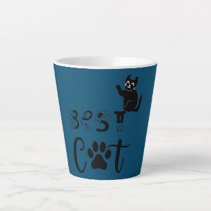 Funny cat dad best cat for father's day latte mug