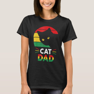 Funny Cat Dad - Black History Month Men Father Gra T-Shirt