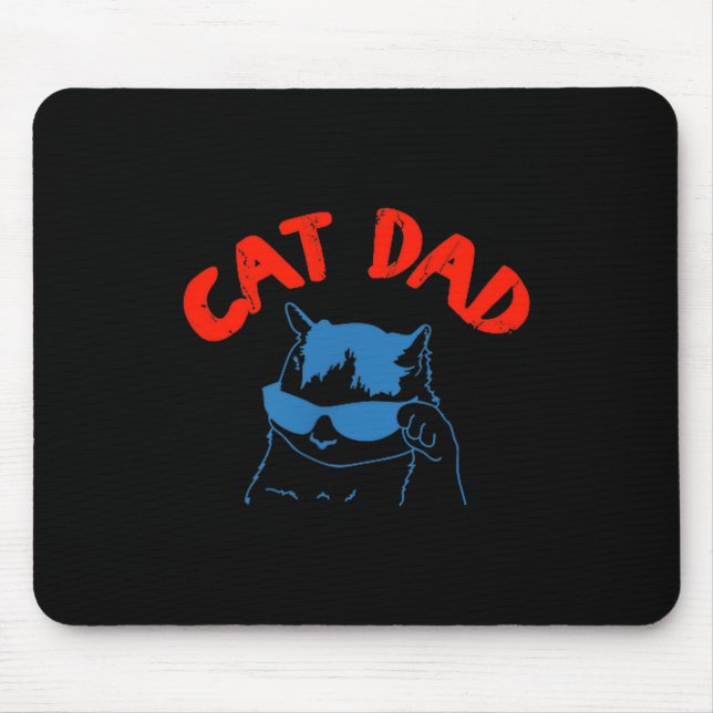Funny Cat Dad Club 2 Sided Life Is Better With Cat Mouse Mat (Front)
