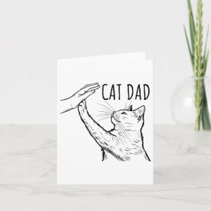 Funny Cat Dad Fathers Day Best Cat Daddy Hand Card