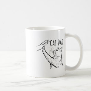 Funny Cat Dad Fathers Day Best Cat Daddy Hand Coffee Mug
