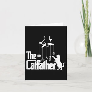 Funny Cat Dad Life The Catfather Fathers Day Mens  Card