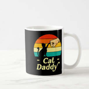 Funny Cat Daddy Vintage Cat Lover Cat Dad Fathers  Coffee Mug