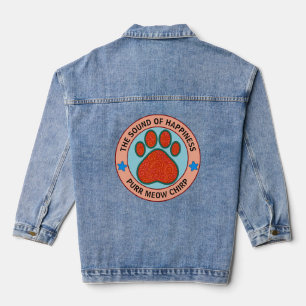 funny cat denim jacket