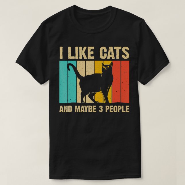 Funny Cat Design Cat Lover For Men Women Animal In T-Shirt (Design Front)