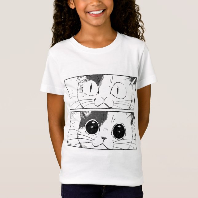 Funny Cat Design T-Shirt (Front)