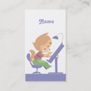 Funny Cat Designer Business Card