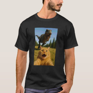 Funny Cat Dinosaur Trex Selfie Animal Lover Boys G T-Shirt