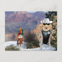 Funny Cat & Dog/Lab Western Characters