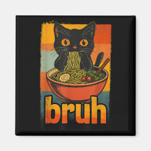 Funny Cat Eating Japanese Ramen Noodles Men Women Magnet