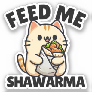Funny Cat Eating Shawarma Wrap Feed Me Shawarma
