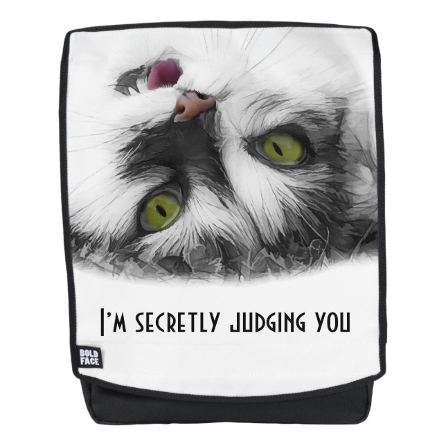 Funny Cat elegant customisable Backpack (Front)