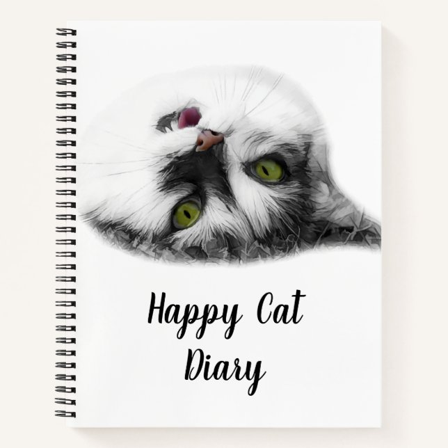 Funny Cat elegant Notebook (Front)