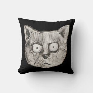Funny cat face cushion