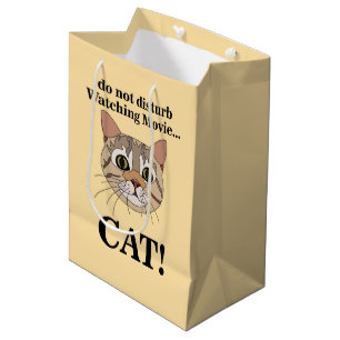 Funny Cat Face Medium Gift Bag