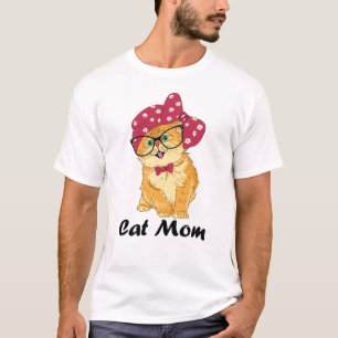 Funny Cat Face With Funky Glasses T-Shirt