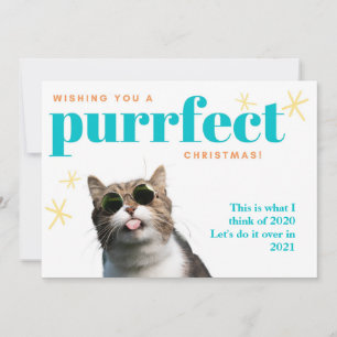 Funny Cat Farewell 2020 Do it Over 2021 Christmas Holiday Card
