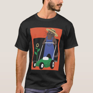 Funny Cat Farmer Dad Lawn Mowing Long Sleeve T-Shirt