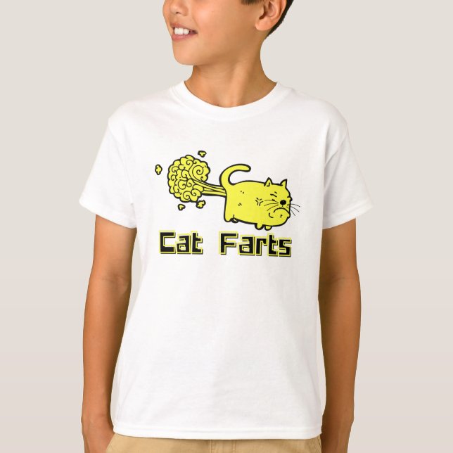 Funny Cat Farts T-Shirt (Front)