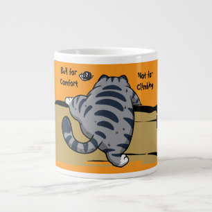 Funny Cat, Fat Cat, Funny Script Giant Coffee Mug