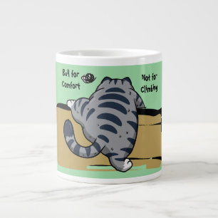 Funny Cat, Fat Cat, Funny Script Giant Coffee Mug