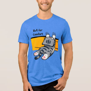 Funny Cat, Fat Cat, Funny Script, Modern Trendy T Tri-Blend Shirt