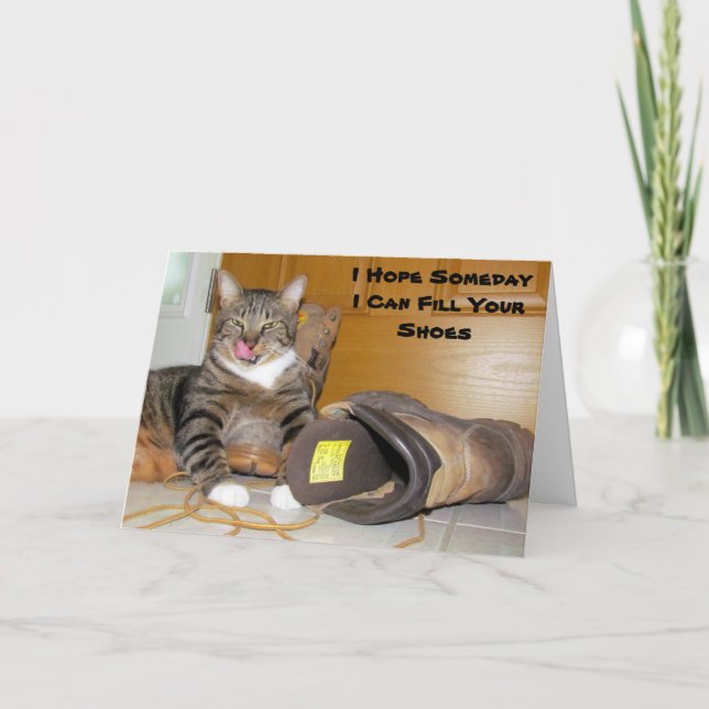 Funny Cat Father's Day Card - Thinking Outside the (Front)