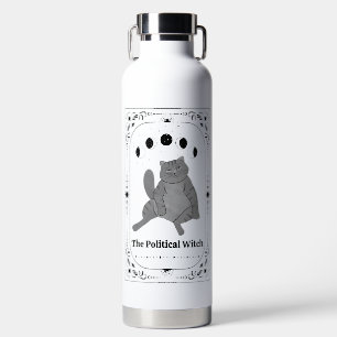 Funny Cat Feminist Political Tarot Customizable Water Bottle