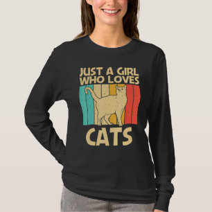 Funny Cat For Girls Women Cat Kitten Pet Animal T-Shirt