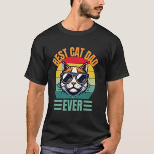 Funny Cat- for men Best Cat Dad Ever Funny Dad T-Shirt