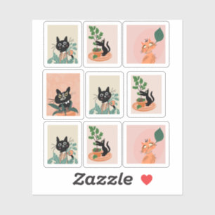 Funny Cat Frame Stickers