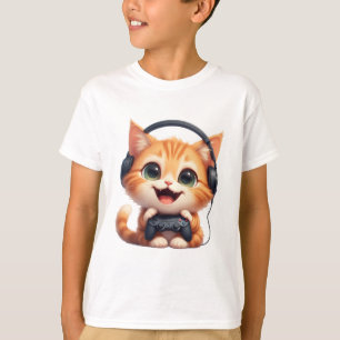 Funny Cat Gamer– Gift for Cat Lovers & Gamers T-Shirt