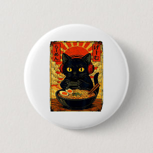 Funny Cat Gamer Men Anime Kawaii Gaming Headset Ca 6 Cm Round Badge