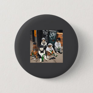 Funny Cat Gang Vintage Cat Meme Sarcastic Men Wome 6 Cm Round Badge