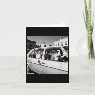 Funny Cat Gang Vintage Cool Feline Design Retro Card