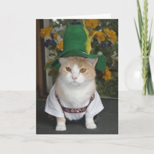 Funny Cat German Birthday Card