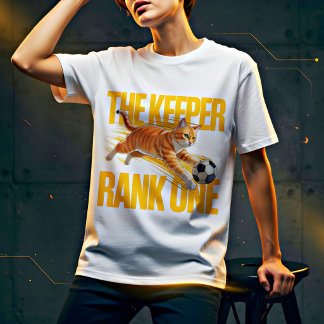 Funny Cat Goalkeeper Tee – Soccer Lover Gift