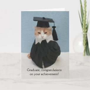 Funny Cat Graduation Card