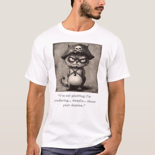 Funny Cat Graphic Design #4 T-Shirt (Front)