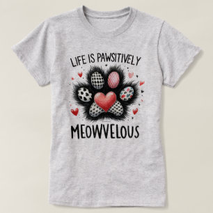 Funny Cat Graphic T-Shirt - Pawsitively Meowvelous
