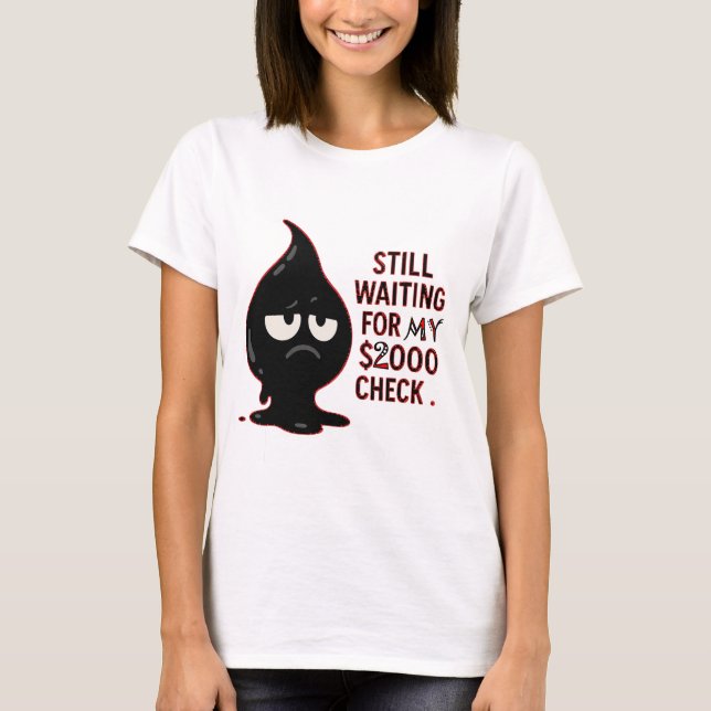 Funny Cat Graphic T-Shirt – Still Waiting For My S (Front)