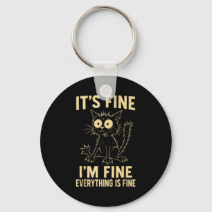Funny Cat Graphic Tee Men Women Kids Weird Crazy M Key Ring