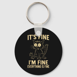 Funny Cat Graphic Tee Men Women Kids Weird Crazy M Key Ring