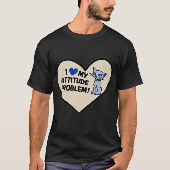 Funny Cat Graphic Tee Sarcastic Quote t-Shirt  (Front)