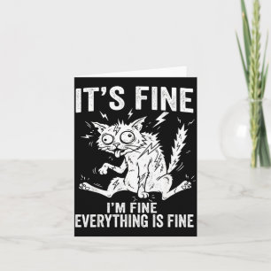 Funny Cat Graphic Weird Crazy Men Women Kids Meme Card