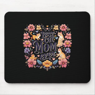 Funny Cat Graphic Women Mother Cat Kitten Best Cat Mouse Mat