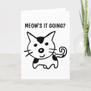 FUNNY CAT GREETING CARDS TO SAY HELLO