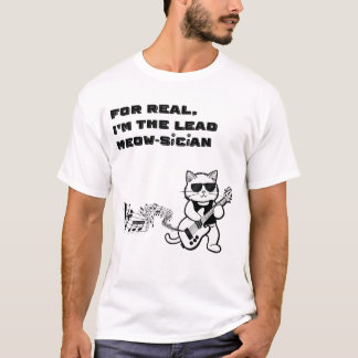 Funny Cat Guitar Music T-Shirt