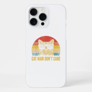 Funny Cat Hair Don't Care Card for Cat Lovers iPhone 16 Pro Max Case