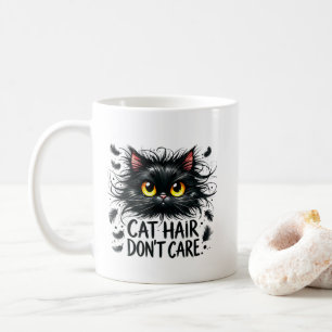 Funny cat hair sarcasm word art coffee mug